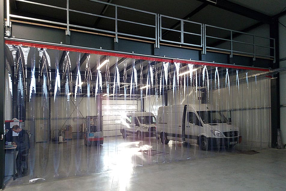Streifenvorhänge PVC, PVC Lamellen Vorhang, deutscher Hersteller EASY HANG