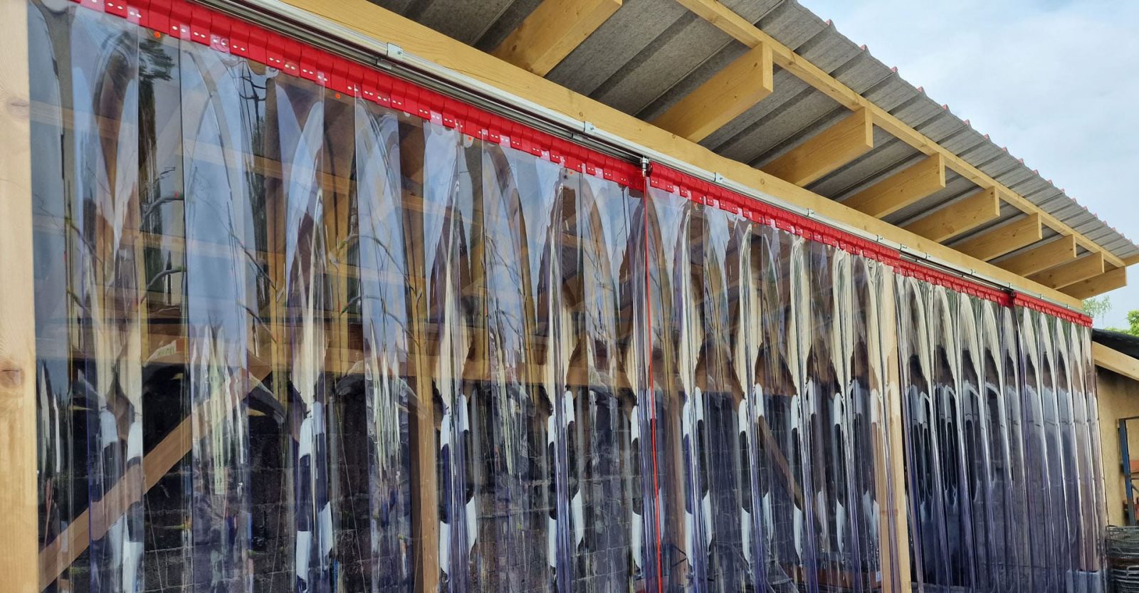 PVC-Streifenvorhang 2x3 M – Transparent, 3 Mm Stark, Mit Verzinkter Hakenleiste | Für Industrie, Lager & Als Raumteiler