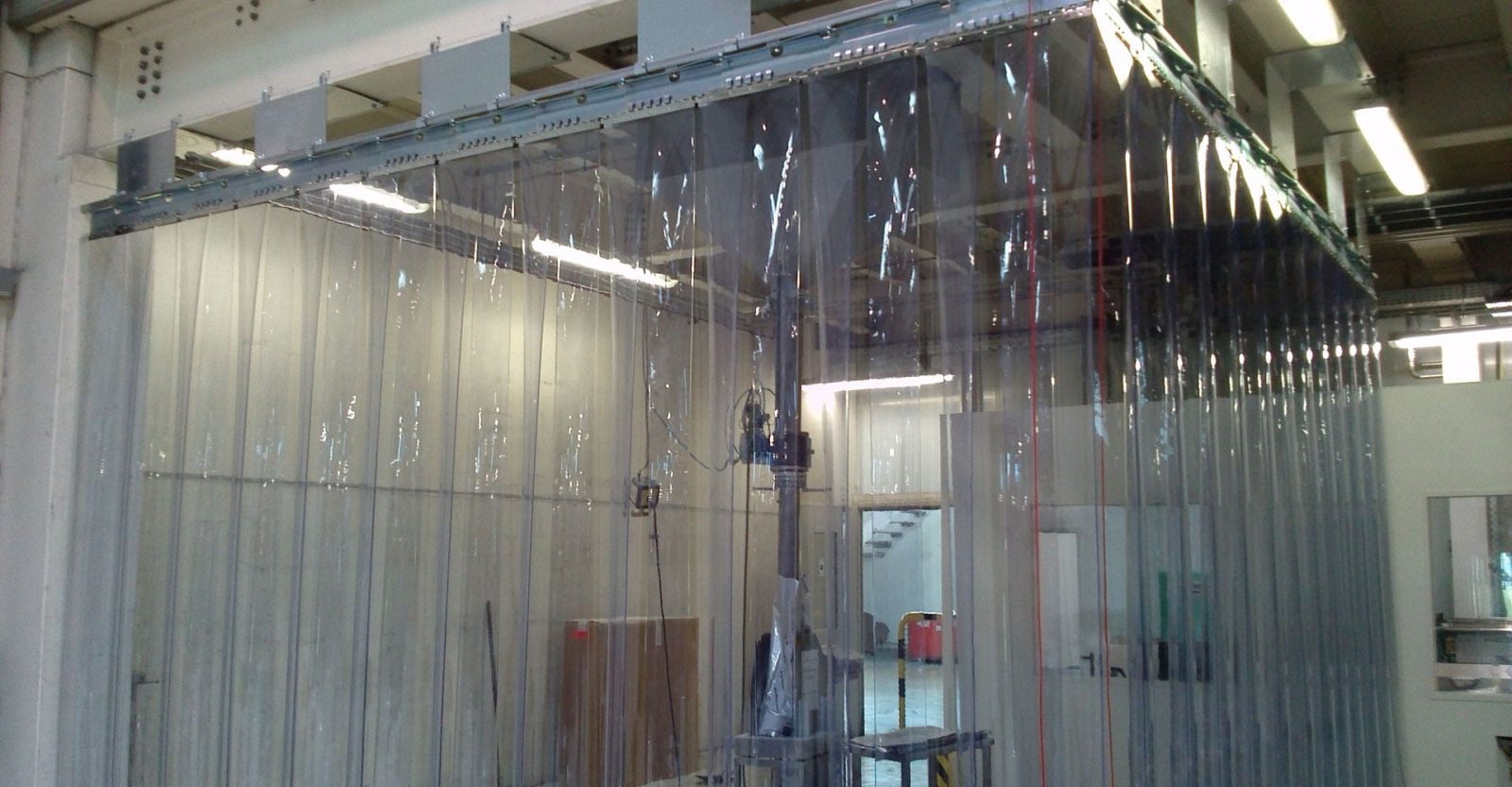 PVC Streifenvorhang Transparent - Industrievorhang 2mm Dick Komplett Set