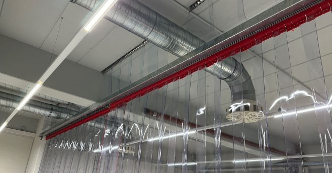 PVC Streifenvorhänge Industrie & Industrie Vorhang aus PVC, Hallenabtrennung Industrie