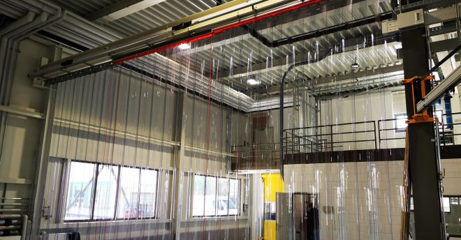 PVC Streifenvorhänge Industrie & Industrie Vorhang aus PVC, Hallenabtrennung Industrie