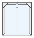 PVC Pendeltore & PVC Pendeltüre, EASY HANG, Pendeltürblatt transparent