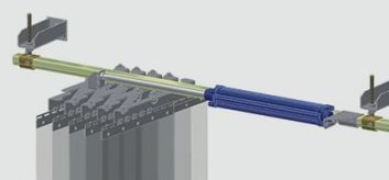 PVC Sreifenvorhang Quick Strip EASY Hang, Industrievorhang nach Maß, PVC Streifenvorhang verschiebbar. Maßgeschneiderte Lamellenvorhang
